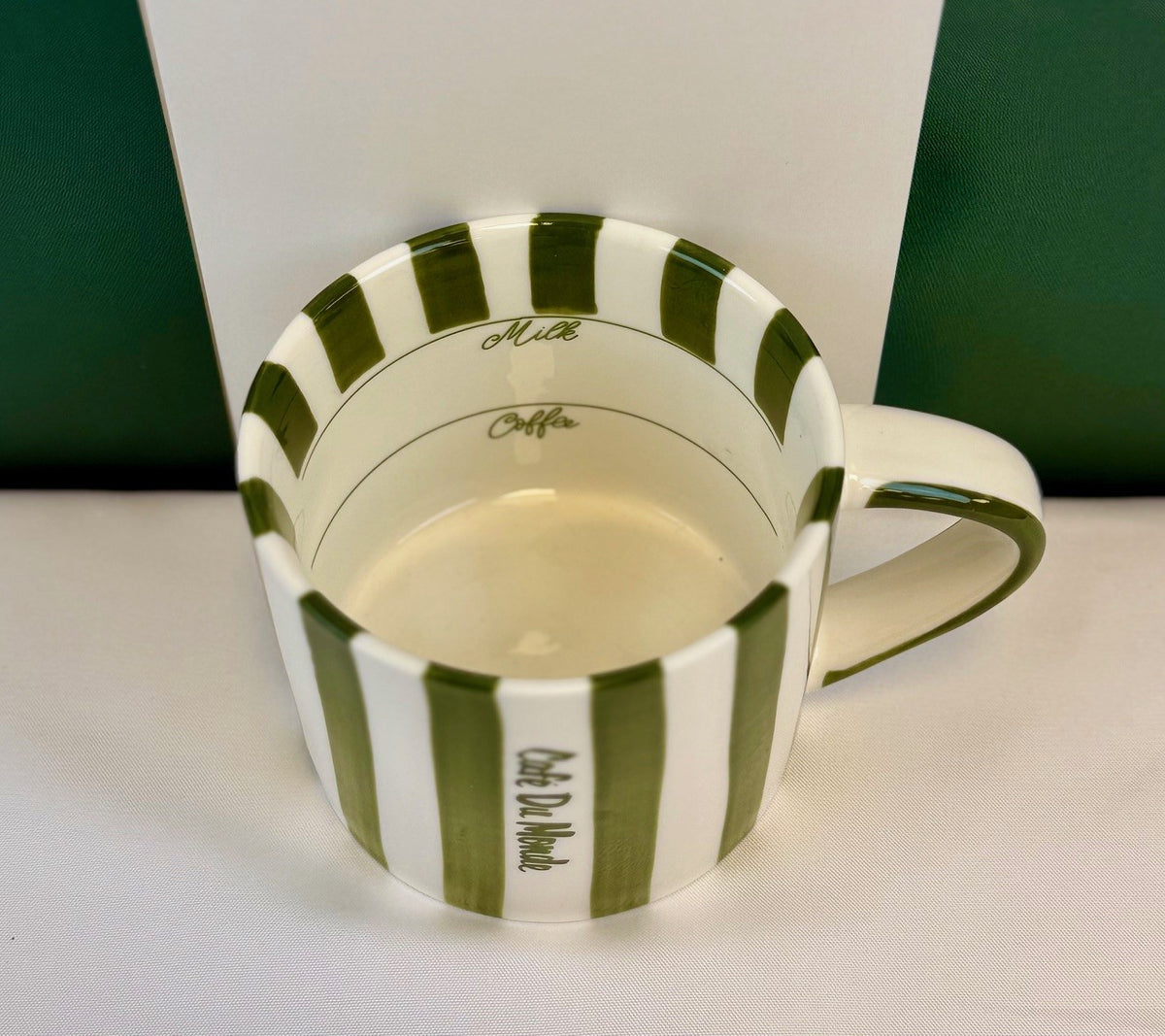 Green Stripe Cup & Saucer image 2