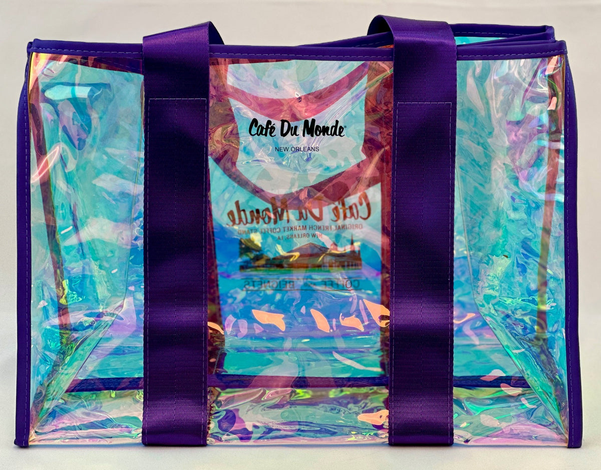 Iridescent Tote Purple Straps image 2