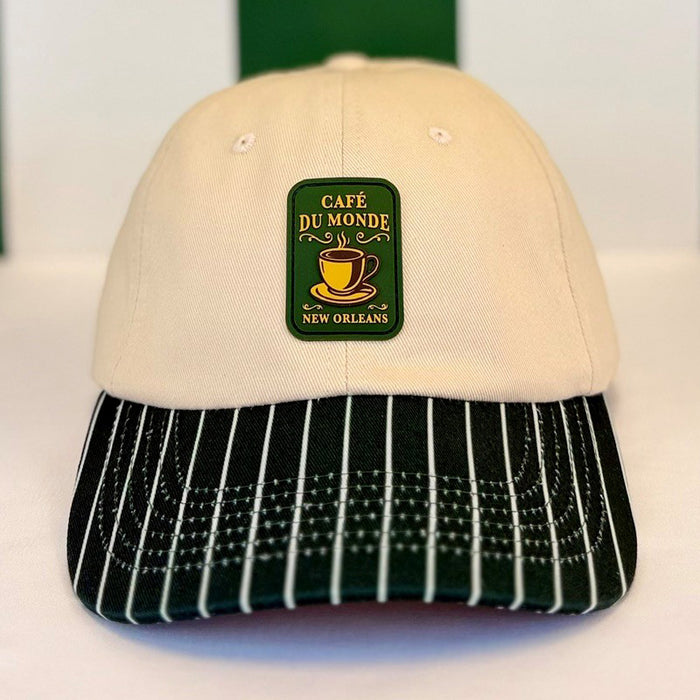 Cap with Rubber Patch in Beige / Green image 1