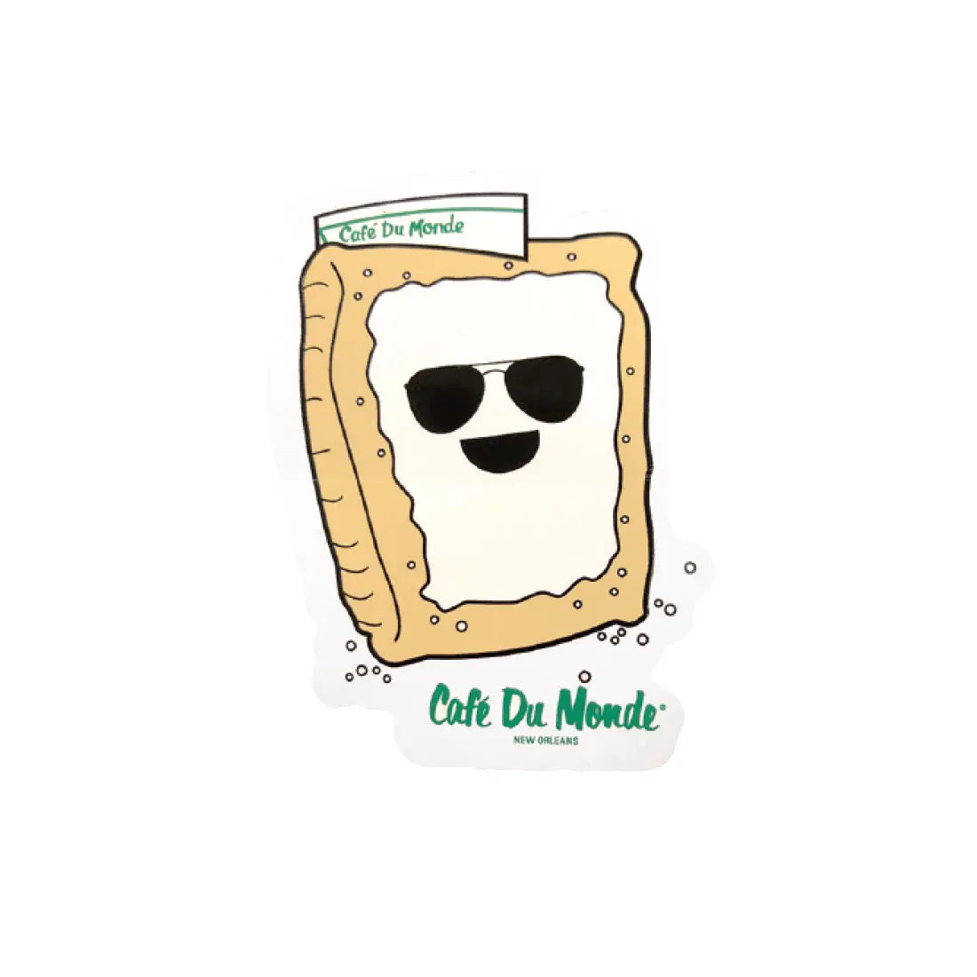 Café Du Monde Hat Permanent Vinyl Sticker image 1