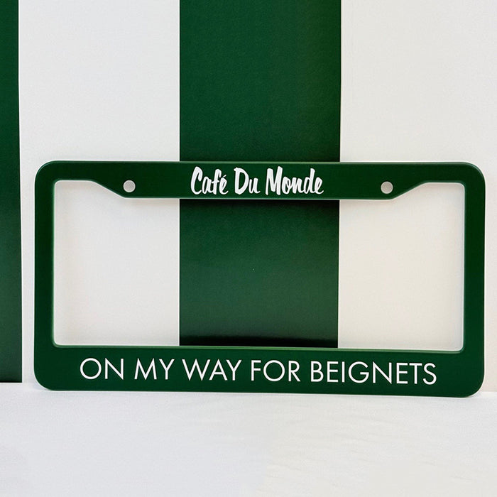 “On My Way for Beignets” License Plate Cover image 1