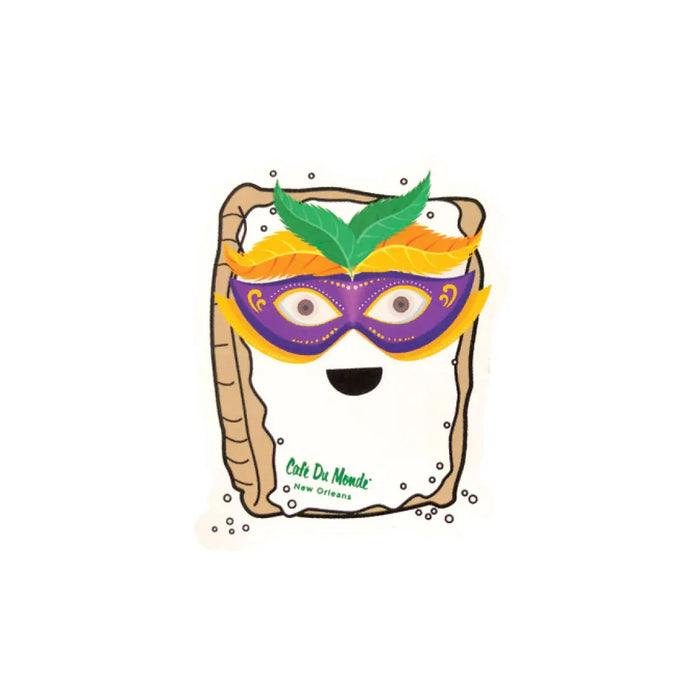Mardi Gras Mask Permanent Vinyl Sticker image 1
