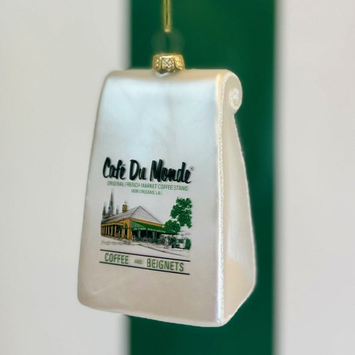 Bag of Beignets Glass Ornament image 1