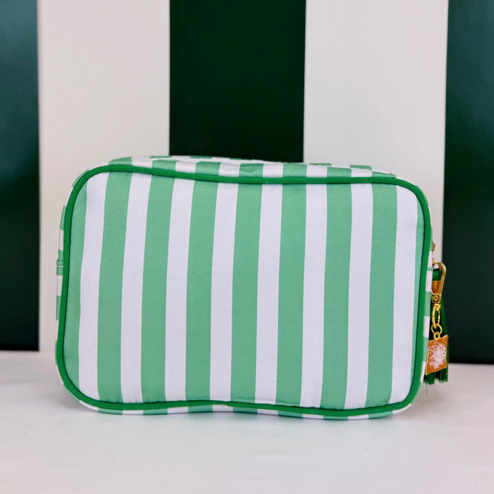 Striped Pouch with Beignet Charm image 1