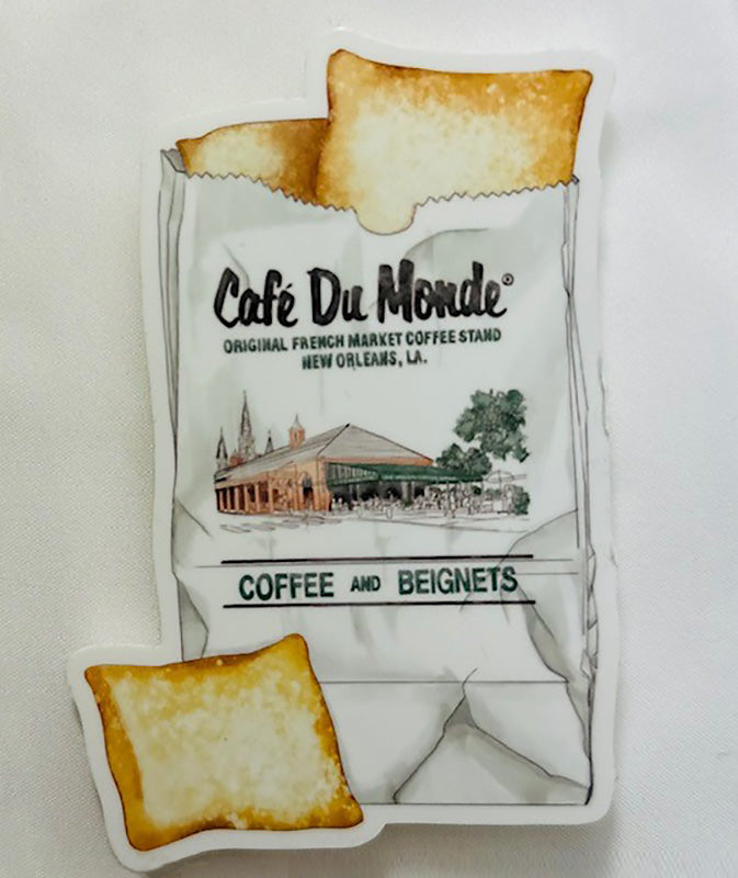 Order of Beignets Permanent Vinyl Sticker image 1