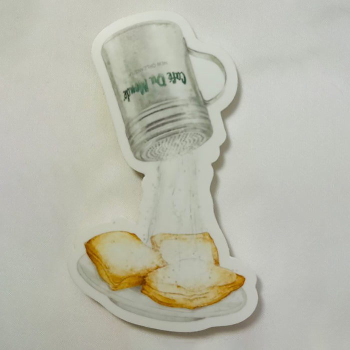 Powdered Sugar Permanent Vinyl Sticker image 1